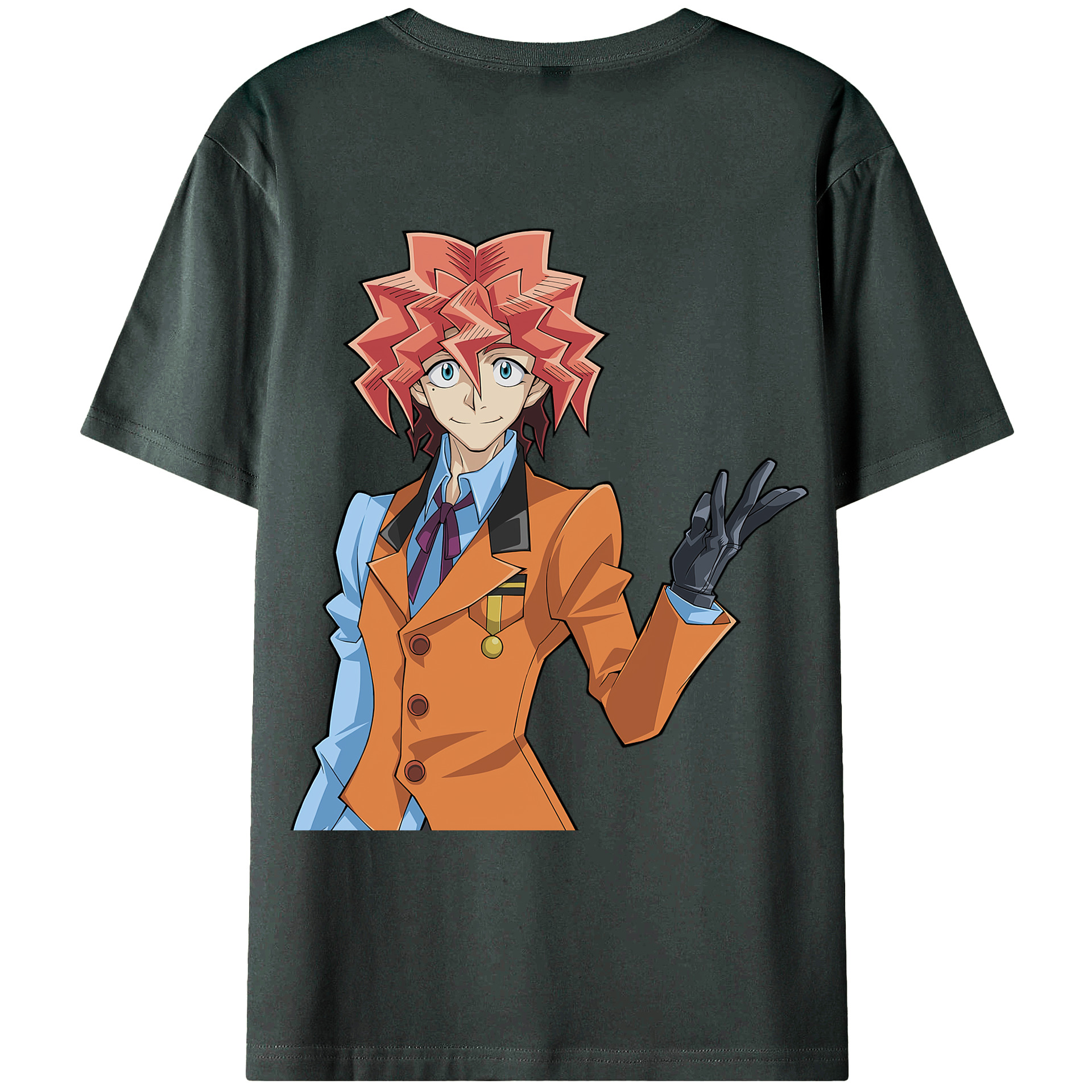 （画像用） 遊☆戯☆王 Yu-Gi-Oh! 綿100％ メンズ半袖Tシャツ（バックプリント） 通気性